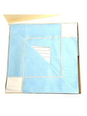 Vintage MCM Card Table Cloth 30 x 30 Napkins Hostess Set NOS